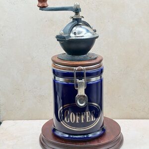 Cobalt Ceramic Coffee Grinder Made in Italy